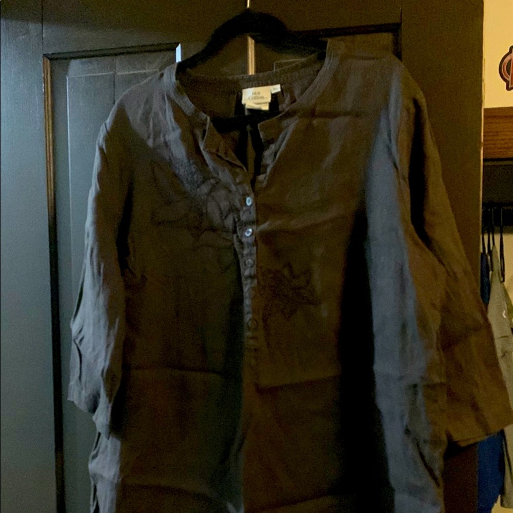 Women’s hundred percent cotton line chocolate brown tunic
